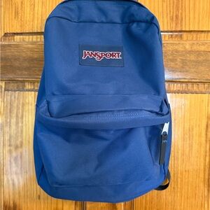 Jansport Navy Backpack with Front Zip Pocket